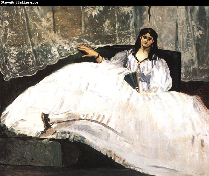 Edouard Manet Bauldaire's Mistress Reclining